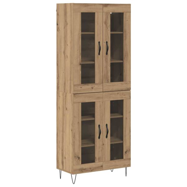 vidaXL Highboard Artisan-Eiche 69,5 x 34 x 180 cm Holzwerkstoff