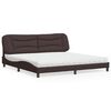 vidaXL Bett mit Matratze "Hvar" Dunkelbraun 200x200 cm Stoff