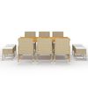 vidaXL 11-tlg. Garten-Essgruppe Beige