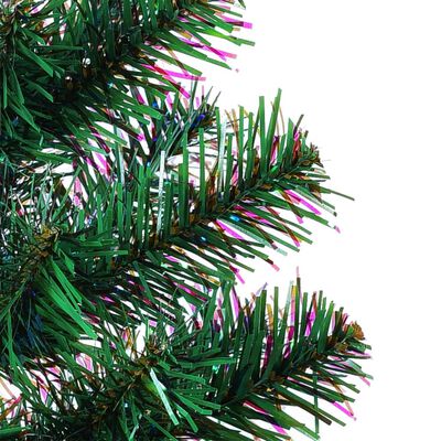 vidaXL Künstlicher Weihnachtsbaum Schillernde Spitzen Grün 210 cm PVC