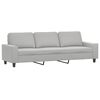 vidaXL 3-Sitzer-Sofa mit Hocker Hellgrau 210 cm Mikrofasergewebe