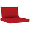 vidaXL 4-tlg. Garten-Lounge-Set mit Kissen in Rot