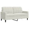 vidaXL 2-Sitzer-Sofa Creme 140 cm Samt
