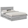 vidaXL Bettrahmen Graues Sonoma 150 x 200 cm Ingenieurs Holz