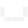vidaXL TV-Wandregal-Set Wandmontiert 4 pcs Wei&szlig; Holzwerkstoff