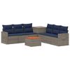vidaXL Sofa Set 8 stk. Grau und Marineblau 55 x 55 x 37 cm