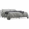 vidaXL Bettgestell Grau Sonoma 200x200 cm Holzwerkstoff und Metall