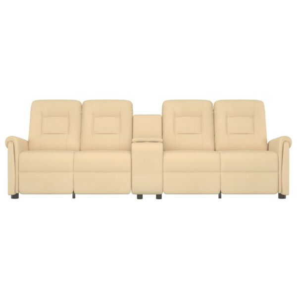 vidaXL 4-Sitzer Massagesessel mit Getränkehalter Creme