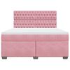 vidaXL Boxspringbett mit Matratze Rosa 180x200 cm Samt