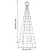 vidaXL LED-Weihnachtsbaum mit Erdspießen 220 LEDs Mehrfarbig 180 cm