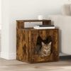 vidaXL Katzenhaus Ger&auml;ucherte Eiche 42,5 x 40 x 53,5 cm Holzwerkstoff