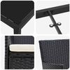 vidaXL Garten Essgruppe mit Kissen 7 pcs Schwarz Poly-Rattan