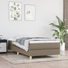 vidaXL Boxspringbett mit Matratze Taupe 100x200 cm Stoff
