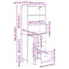 vidaXL Highboard Altholz 69,5 x 34 x 180 cm Holzwerkstoff