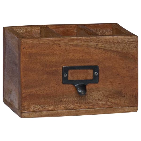 vidaXL Bleistiftetui Mehrfarbig 18 x 10 x 12 cm Massives Mahagoni Holz