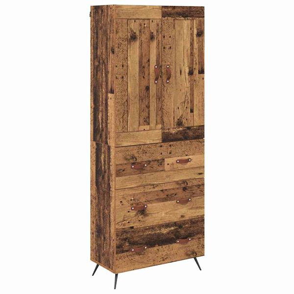 vidaXL Highboard Altholz 69,5 x 34 x 180 cm Holzwerkstoff