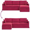 vidaXL Sofa Weinrot Gesamtabmessungen: 228 x 134 x 80 cm (B x T x H)