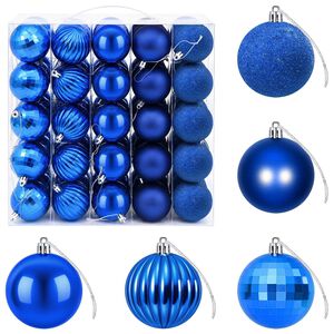 vidaXL Weihnachtskugelset 75 stk. Blau 6 cm Polystyrol
