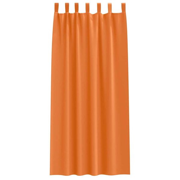 vidaXL Verdunkelungs-Vorh&auml;nge mit Ringen 2 pcs Helles Orange