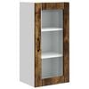 vidaXL Wandglas-Schrank PORTO Ger&auml;ucherte Eiche 40 x 31 x 80 cm