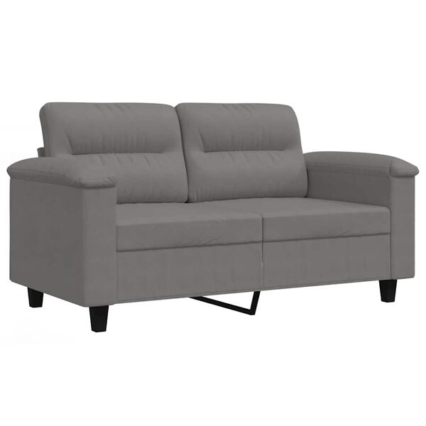 vidaXL 2-Sitzer-Sofa Dunkelgrau 120 cm Mikrofasergewebe