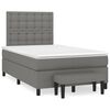vidaXL Boxspringbett mit Matratze Dunkelgrau 120x200 cm Stoff