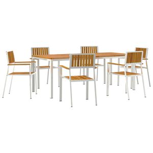 vidaXL Outdoortisch-Set 7 stk. 200 x 90 x 75 cm