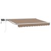 vidaXL Manueller Markisenrahmen mit LEDs Taupe 4,5 x 3,5 m