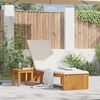 vidaXL Sonnenliege mit Kissen Braun 200 x 55 x 94cm Massivholz Akazie