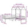 vidaXL Tagesbett und Bank mit Dach 90x200 cm Kiefernholz