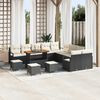 vidaXL Gartensofa-set mit Kissen 14 pcs Schwarz Poly-Rattan