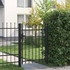 vidaXL Zauntor BOXTEL Einzelt&uuml;r mit Bogenabschluss Stahl 1 x 1,2 m Schwarz