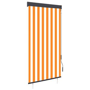 vidaXL Au&szlig;enrollo 80 x 250 cm Wei&szlig; und Orange