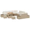 vidaXL Gartensofa-set 13 Stk. 12-Sitzanzahl Beige Poly Rattan