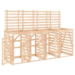 vidaXL M&uuml;lltonnenbox f&uuml;r 4 Tonnen Massivholz Kiefer