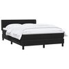 vidaXL Boxspringbett mit Matratze Schwarz 140x210 cm Samt