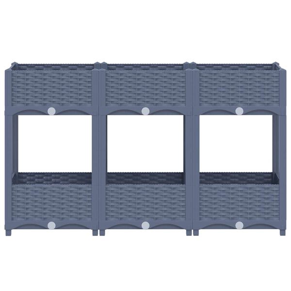 vidaXL Hochbeet 120x40x71 cm Polypropylen