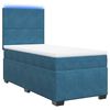 vidaXL Boxspringbett mit Matratze Blau 100x200 cm Samt