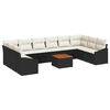 vidaXL Garten-Sofa-Set 11 pcs Schwarz und Wei&szlig;