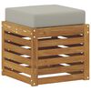 vidaXL Outdoor Hocker Bank Massivholz Akazie Natur