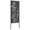 vidaXL Garten Sichtschutz-Leinwand Floral Schwarz 50 x 140 cm