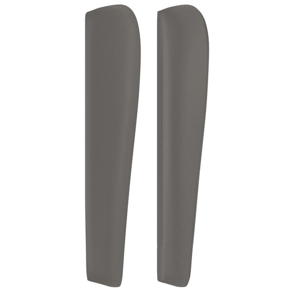 vidaXL Kopfteil mit Ohren Grau 93x23x118/128 cm Kunstleder