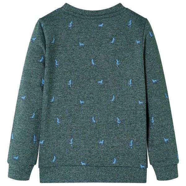 Kinder-Sweatshirt Dunkelgr&uuml;n Melange 104