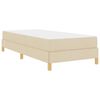 vidaXL Boxspringbett mit Matratze Creme 90 x 190 cm Stoff