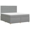 vidaXL Boxspringbett mit Matratze Hellgrau 140 x 190 cm Stoff