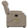 vidaXL Massagesessel mit Aufstehhilfe Elektrisch Cappuccino Kunstleder