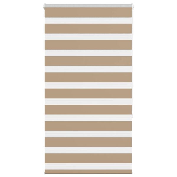 vidaXL Doppelrollo Sandbraun 80x150 cm Stoffbreite 75,9 cm Polyester