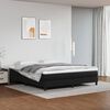 vidaXL Boxspringbett mit Matratze Schwarz 160x200 cm Kunstleder