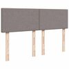 vidaXL Boxspringbett mit Matratze Taupe 140x200 cm Stoff