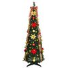 vidaXL K&uuml;nstlicher Weihnachtsbaum mit 100 LEDs Gr&uuml;n 155 cm PVC